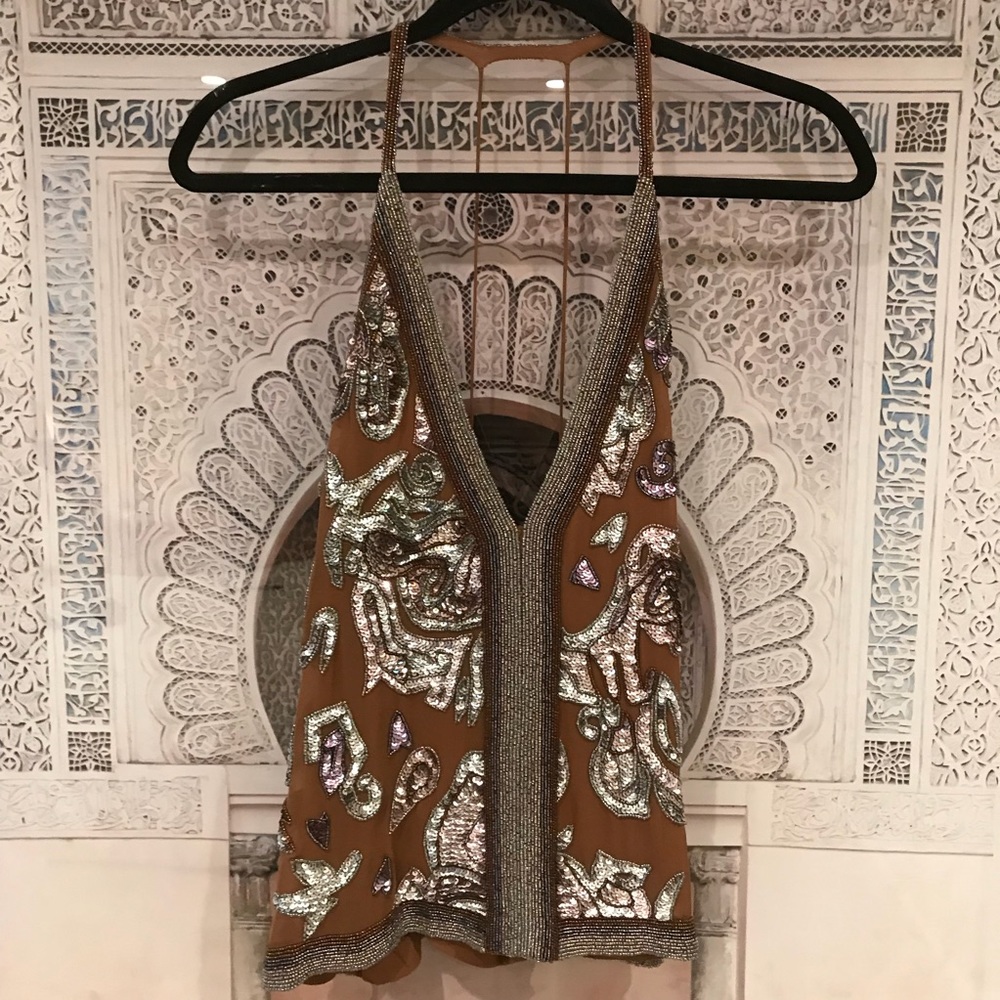 Free People beaded top - S